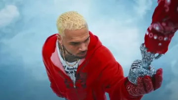 Enfants Riches Déprimés White 'Teen Just Wanted Love' T-Shirt worn by Chris Brown in Chris Brown - Residuals (Official Video)