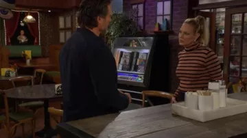 T Tahari Turtleneck Sweater worn by  Sharon Newman(Sharon Case) as seen in The Young and the Restless on January 31, 2025