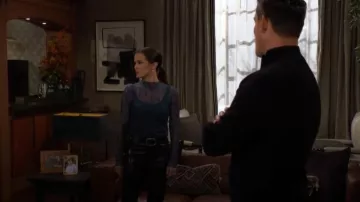 Cinq a Sept Studded Faux Leather Pants worn by  Chelsea Lawson(Melissa Claire Egan) as seen in The Young and the Restless on January 31, 2025