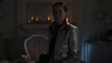 Mango Metallic Cropped Jacket worn by Annie Sullivan (Anneliese Judge) as seen in Sweet Magnolias (S04E01)