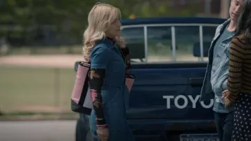 Mango Denim Zipper Jumpsuit worn by Olivia Harris (Tommi Rose) as seen in Sweet Magnolias (S04E05)