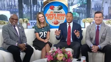 Philadelphia Eagles x Nike Saquon Barkley Game Player Jersey worn by Savannah Guthrie as seen in Today on February 7, 2025
