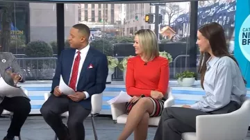 Tod's Pants in Wool with Turn-ups worn by Nicole Brydon Bloom as seen in Today on February 7, 2025