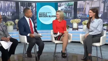 Tod's Square Toe Bootie worn by Nicole Brydon Bloom as seen in Today on February 7, 2025