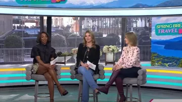 Bibhu Mohapatra Minifalda de cintura alta barroca barroca bordada en mármol usada por Ego Nwodim como se ve en Today with Hoda & Jenna el 7 de febrero de 2025