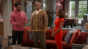 Agujas Cárdigan de Mohair Amarillo usado por Poppa (Damon Wayans) como se ve en la casa de Poppa (S01E11)