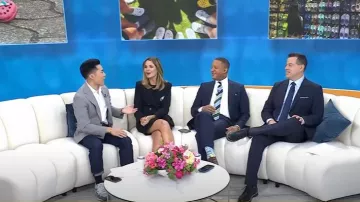 Nike x Patta Air Max 1 Sneakers in Noise Aqua worn by Brian Cheung as seen in Today on February 10, 2025