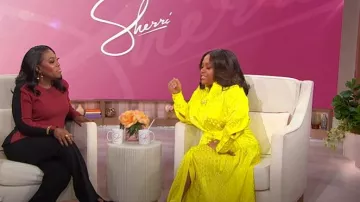 Bcbgmaxazria Long Sleeve Peplum Sweater worn by Sheryl Underwood as seen in Sherri on February 10, 2025