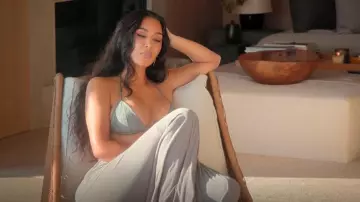 Rick Owens DRKSHDW Triangle Straped Bra worn by Kim Kardashian as seen in The Kardashians (S06E01)