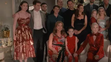 Badgley Mischka Tiered Metallic Tulle Midi Dress worn by Annie Sullivan (Anneliese Judge) as seen in Sweet Magnolias (S04E10)