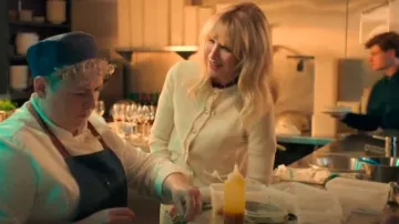 Mango Button Knit Cardigan worn by Amanda (Lucy Punch) as seen in Amandaland (S01E03)