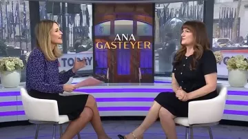 Ann Taylor Ponte Flare Dress worn by Ana Gasteyer as seen in Today on February 11, 2025