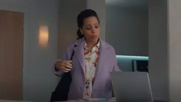 Zara Printed Silk Shirt worn by Dr. Gina Walker (Amirah Vann) as seen in Doc (S01E04)