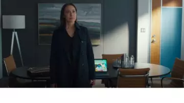 Burberry Long Waterloo Heritage Trench Coat In Coal blue worn by Dr. Amy Larsen (Molly Parker) as seen in Doc (S01E04)