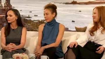 Nocturne Striped Blouse worn by Christina Ricci as seen in The Drew Barrymore Show on February 11, 2025