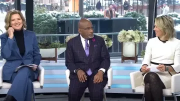 Eliza J Fit & Flare Dress worn by Dylan Dreyer as seen in Today on February 12, 2025