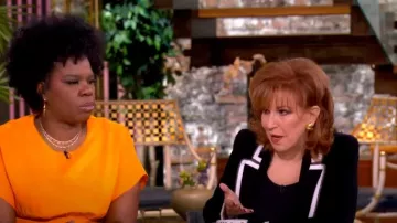 L'Agence Kenji Knit Boyfriend Blazer worn by Joy Behar as seen in The View on February 12, 2025