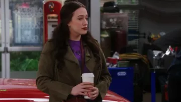 Guess Monica Faux Suede Jacket worn by Riley (Kat Dennings) as seen in Shifting Gears (S01E05)