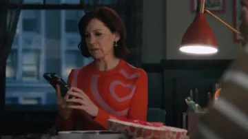 Trina Turk Women's Sweetheart Wool Sweater worn by Elsbeth Tascioni (Carrie Preston) as seen in Elsbeth (S02E11)