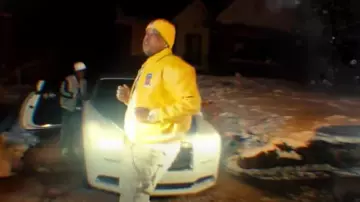Guapi Beige Star Patches Carpenter Jeans worn by Finesse2tymes in Finesse2Tymes - I Was Cappin [Official Music Video]
