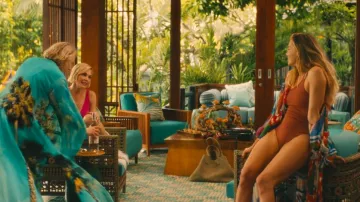 Eres Guarana Asymmetric Swimsuit worn by Jaclyn Lemon (Michelle Monaghan) as seen in The White Lotus (S03E01)