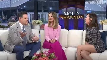 Norma Kamali Long Sleeve Turtleneck Pickleball Dress worn by Molly Shannon as seen in Today on February 13, 2025