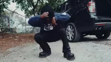 Balenciaga Black 'Unity Sports Icon' Beanie worn by Jack Boy in Jackboy - Woo Lady (Official Video)