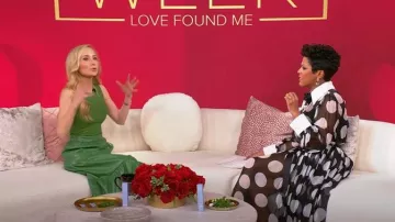 Dolce & Gabbana Polka Dot Long Sleeve Belted Chiffon Midi Dress worn by Tamron Hall as seen in Tamron Hall Show on February 13, 2025