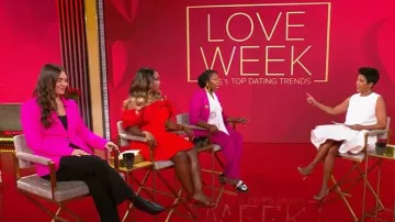 Bach Mai Drop-waist Moire Babydoll Dress worn by Tamron Hall as seen in Tamron Hall Show on February 14, 2025