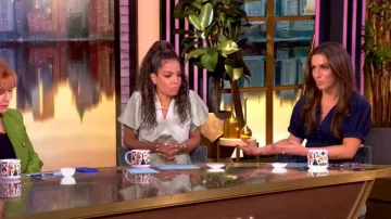 Cinq a Sept Pelona Top worn by Sunny Hostin as seen in The View on February 13, 2025