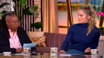 Tanya Taylor Kayden Merino Wool Pointelle Top worn by Sara Haines as seen in The View on February 13, 2025