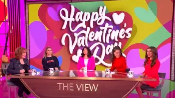 Cinq a Sept Lucilla Minidress worn by Alyssa Farah as seen in The View on February 14, 2025