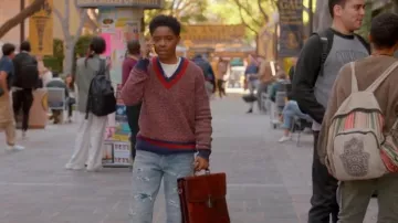 Brooks Brothers Tennis Sweater In Tweed Pattern Wool worn by Tamia 'Coop' Cooper (Bre-Z) as seen in All American (S07E02)