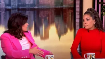 Alice + Olivia Denny One-Button Oversized Blazer worn by Ana Navarro as seen in The View on February 14, 2025