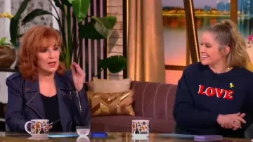 Generation Love Cosita Denim Moto Jacket worn by Joy Behar as seen in The View on February 14, 2025