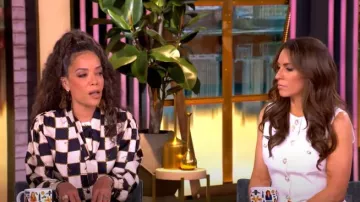 Generation Love Susanna Crepe Vest worn by Alyssa Farah as seen in The View on February 17, 2025