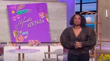 Akira Blow Him a Kiss Belted Cheetah Blouse worn by Jennifer Hudson as seen in The Jennifer Hudson Show on February 3, 2025