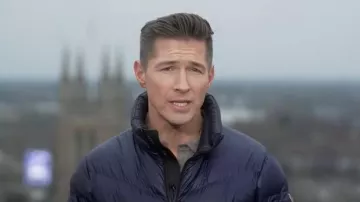Moncler Canmore Quilted Down Jacket worn by James Longman as seen in Good Morning America on February 13, 2025