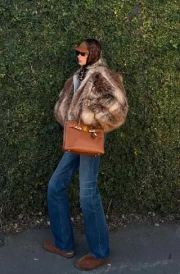Saint Laurent Benjamin Straight Leg Jeans worn by  Elsa Hosk on her Instagram Post on January 31, 2025