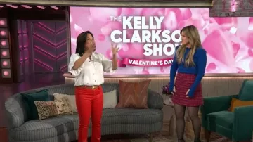 Cotton-blend Tweed Mini Skirt worn by Kelly Clarkson as seen in The Kelly Clarkson Show on February 14, 2025