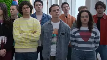 Zumiez Empyre Akrin Grey Mineral Wash Long Sleeve Button Up Shirt worn by Robby Keene (Tanner Buchanan) as seen in Cobra Kai (S06E10)