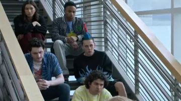 PacSun Flame Cropped Sweater worn by Eli 'Hawk' Moskowitz (Jacob Bertrand) as seen in Cobra Kai (S06E10)