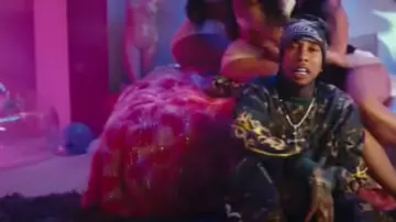 Lord Culture Green Camo Thermal Long Sleeve T-Shirt worn by Tyga in Tyga x Lil Wayne - Pop It Off [Official Video]