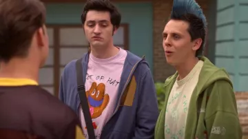 Old Navy Oversized Graphic Tee worn by Eli 'Hawk' Moskowitz (Jacob Bertrand) as seen in Cobra Kai (S06E12)