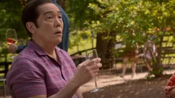 Murano Baird McNutt Chemise de camp en lin ajustée pour homme portée par Chozen (Yuji Okumoto) comme on le voit dans Cobra Kai (S06E12)