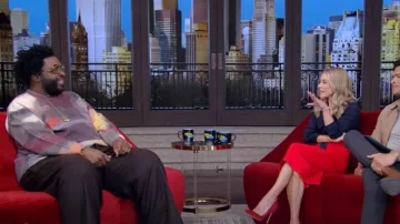 JW Anderson Abstract-pattern Jumper worn by Questlove as seen in LIVE with Kelly and Mark on February 13, 2025