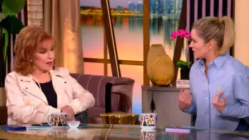 Cinq a SeptEvie Faux-Snakeskin Jacket worn by Joy Behar as seen in The View on February 19, 2025