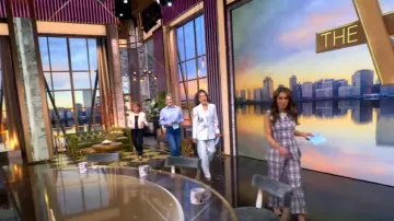 Zimmermann Illuminate Straight Tux Pant worn by Sunny Hostin as seen in The View on February 19, 2025