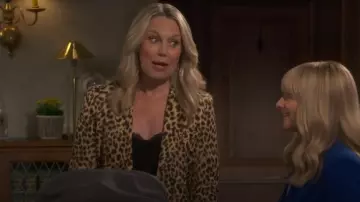Gérard Darel Beila Printed Jacket worn by Heather (Jessica St. Clair) as seen in Night Court (S03E09)