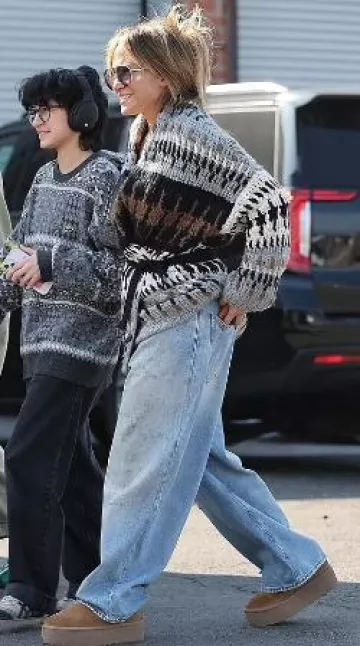 UGG Classic Mini Platform Boots worn by Jennifer Lopez on her  Los Angeles on February 1, 2025